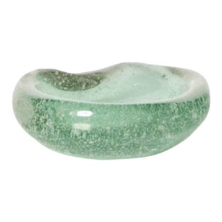 1960s Carlo Scarpa, Venini Dish Light Green Bubble Dish For Sale