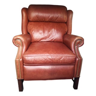 MotionCraft Model 1760 Attorney Full Grain Leather Recliner For Sale