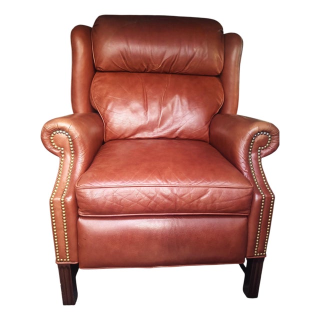MotionCraft Model 1760 Attorney Full Grain Leather Recliner For Sale
