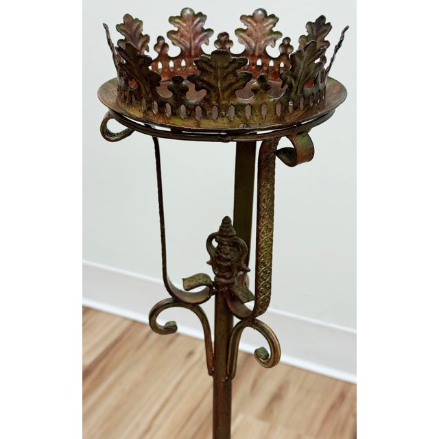 Gothic Vintage Gothic Style Iron Candle or Plant Stand For Sale - Image 3 of 9