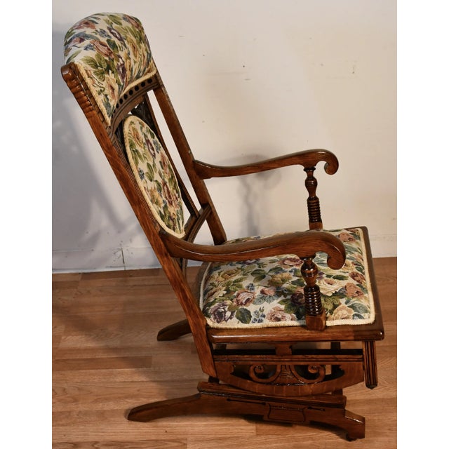 1890s Antique Victorian Eastlake Carved Oak Rocking Chair | Chairish
