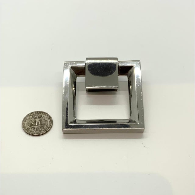 Contemporary Century Furniture Co Polished Chrome Square Pull For Sale - Image 3 of 4