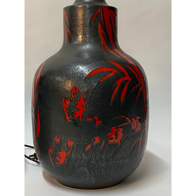 Wood Alvino Bagni Bitossi Bamboo and Butterfly Table Lamps, a Pair For Sale - Image 7 of 12