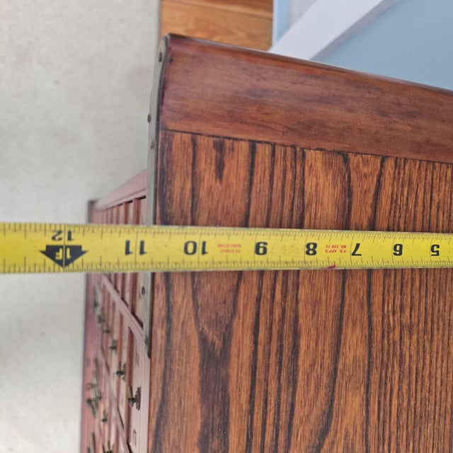 Vintage 45-Drawer Chinese Apothecary Chest – Solid Elm (Yumu) Pagoda Cabinet For Sale - Image 12 of 14