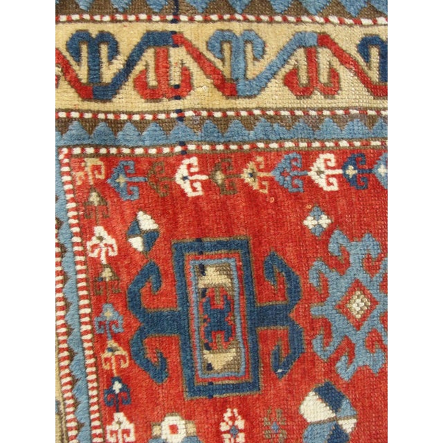 Textile Antique Caucasian Kazak Prayer Rug For Sale - Image 7 of 8