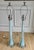 This pair of substantial table lamps features an expert application of the sommerso technique, where a fluted, aquamarine...