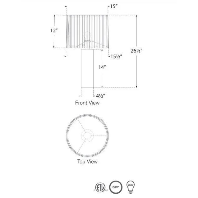 Modern Paloma Contreras for Visual Comfort Signature Sylvie Medium Table Lamp in Hand-Rubbed Antique Brass with Silk Pleat Shade For Sale - Image 3 of 3
