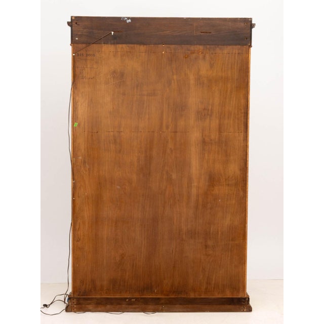 Neoclassical Style Fruitwood and Glass Vitrine For Sale - Image 9 of 10