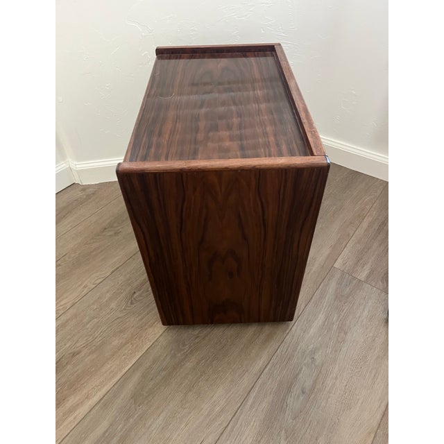 Brown Denmarket Mid-Century Modern Storage Ottoman Vanity Cube Bench For Sale - Image 8 of 12