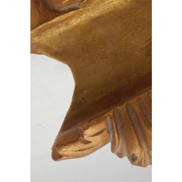 1980s 1980s Italian Gold Wall Sconces Plate Holders - a Pair For Sale - Image 5 of 8