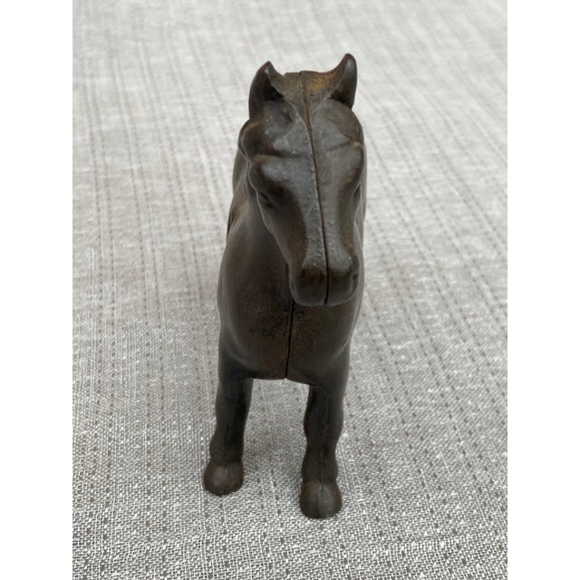 Antique Cast Iron Horse Piggy Bank For Sale - Image 4 of 12