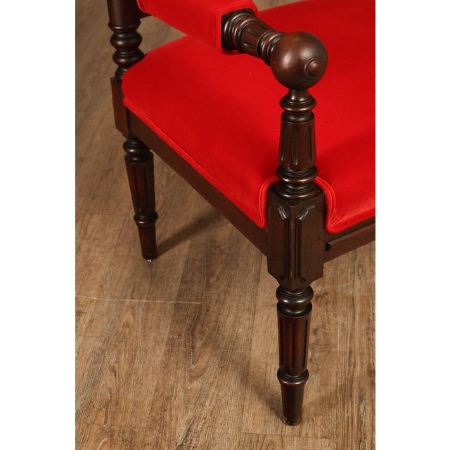 Gothic Revival Walnut Carved Wood Throne Pair Of Armchairs For Sale - Image 9 of 18