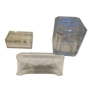 Collection of Vintage Lucite Bar Accessories - Set of 3 For Sale