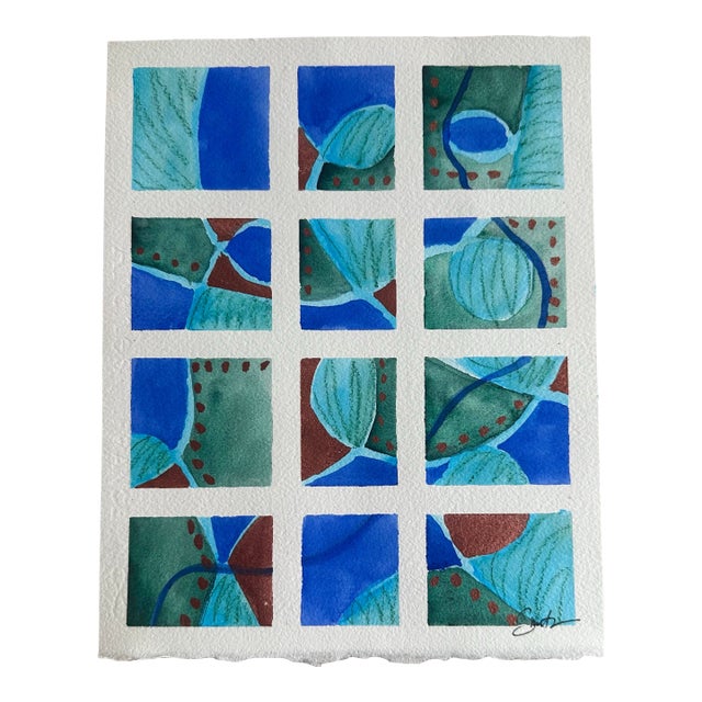 Original Watercolor Abstract by Nancy Smith For Sale