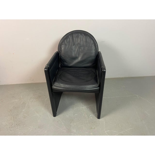 Mid-Century Postmodern Armchair in Black Leather from Bulo, Belgium, 1980s For Sale - Image 9 of 11