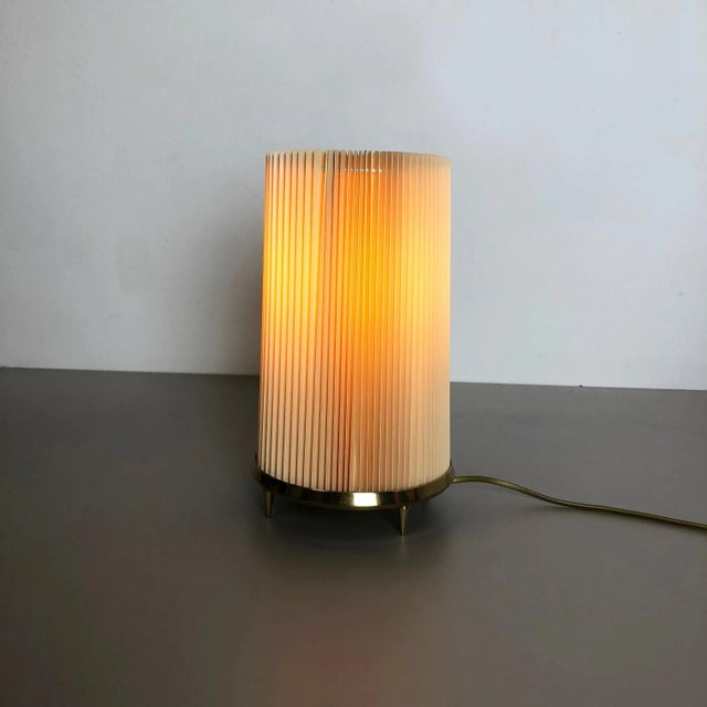 Modernist Table Light With Brass Base, Italy, 1970s For Sale - Image 16 of 18