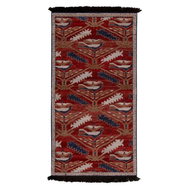 Tribal Rug & Kilim Turkmen Style Rug in Red, Blue Geometric Pattern, 10x14 For Sale - Image 3 of 3