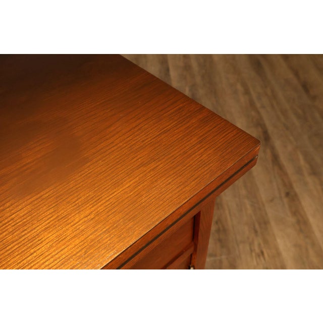 Stickley Mission Collection Oak Harvey Ellis Inlaid Server For Sale - Image 13 of 18