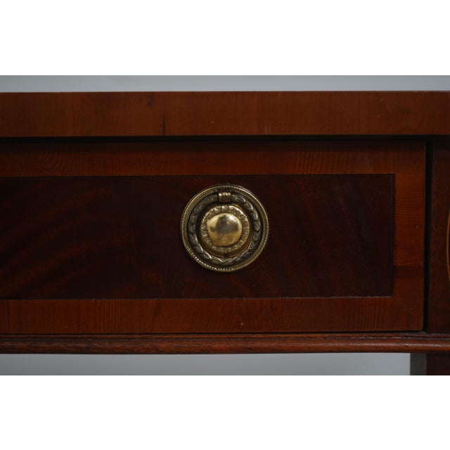 Hekman Flame Mahogany Federal Console Hall Table For Sale - Image 9 of 18