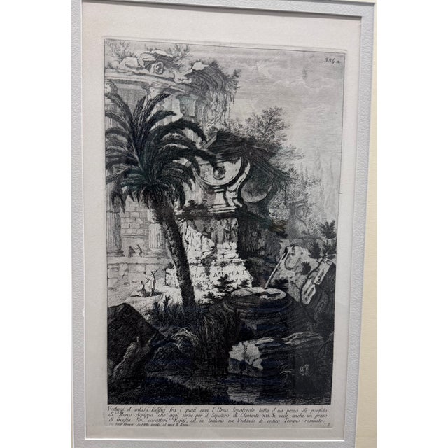 18th century etching by master artist and architect Jean Batista Piranesi, (1720-1778) with full margins and a clear sharp...