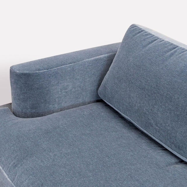 Maiden Home Varick Modern 3-Seat Sofa in Soft Blue Upholstery For Sale In San Francisco - Image 6 of 8
