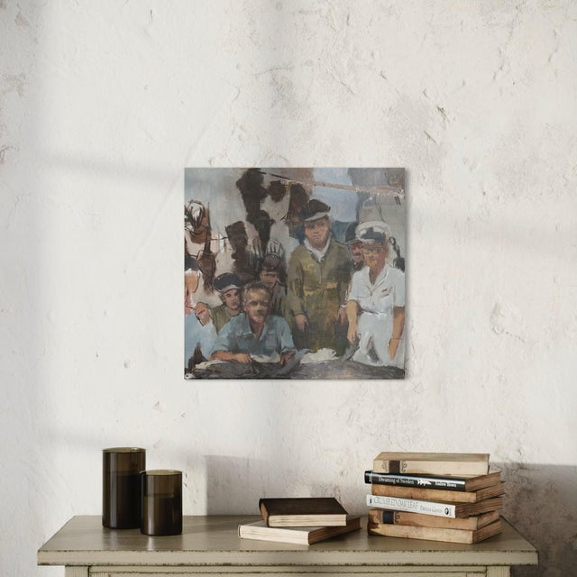 "far at sea" is an original oil painting, inspired by a historic ocean expedition. The crew in this case was searching for...