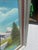Blue 1990s Framed Waterside Mountain Landscape Painting on Canvas, Signed by the Artist For Sale - Image 8 of 8