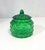 A 1960’s era Italian emerald green glass canister style jar with a textured exterior resembling fish scales. The lid has a...