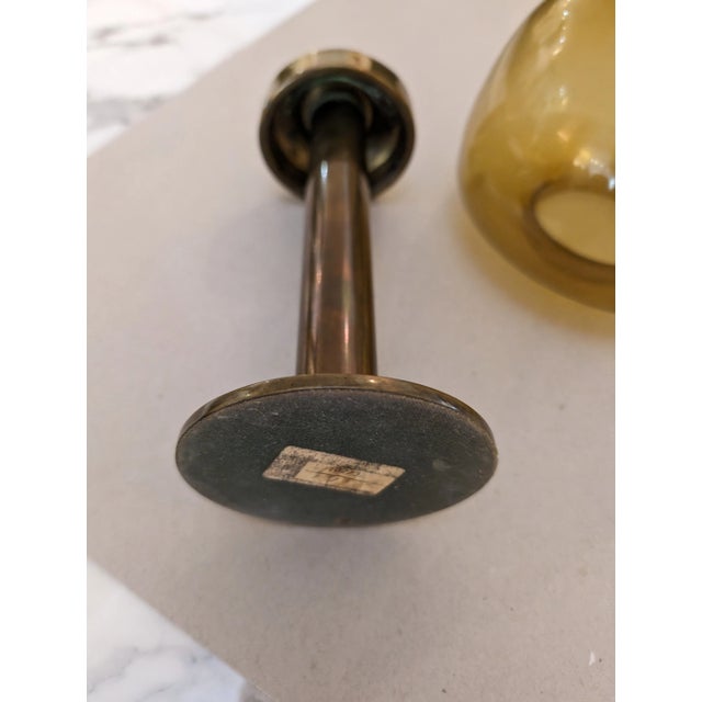 Hans Agne Jakobsson Hurricane Brass Candle Holder L102/32 Markaryd Sweden, 1960s For Sale - Image 10 of 11