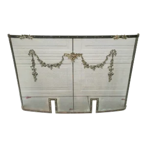 Antique French Fine Bronze 19th Century Fire Screen