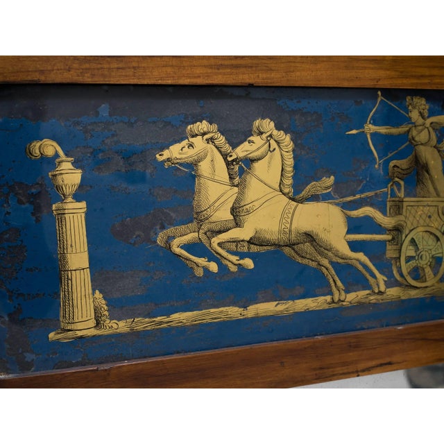 19th Century Classical Mirror With Reverse Painted Scene For Sale - Image 9 of 10