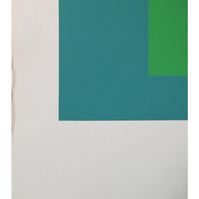 1968 Orignal French Exhibition Poster - Josef Albers, Denise Rene Gallery (Blue) For Sale - Image 6 of 7