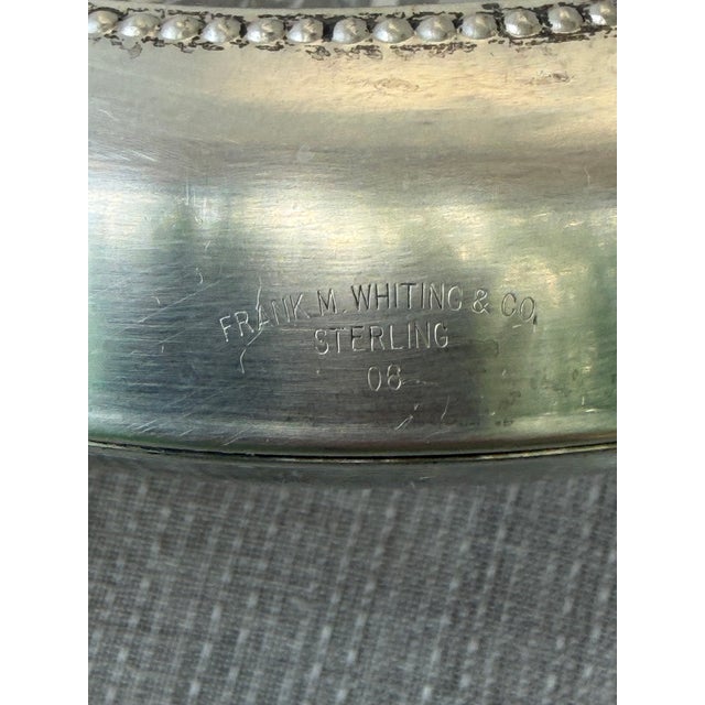 Silver Vintage Sterling Silver Champagne Wine Coaster Frank Whiting Co For Sale - Image 8 of 12