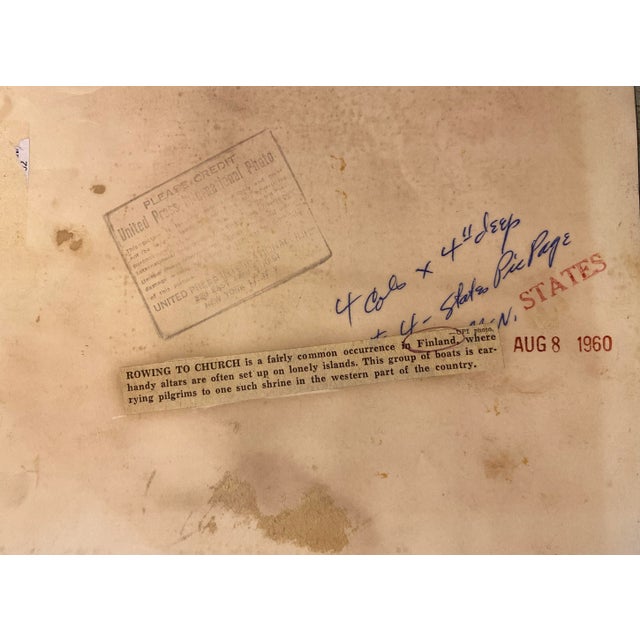 Traditional 1960 Finnish Waterway Landscape Black & White Photograph For Sale - Image 3 of 4