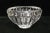 A Late 20th Century decorative crystal bowl. Clear crystal round bowl with a square cut diamond pattern at rim with square...
