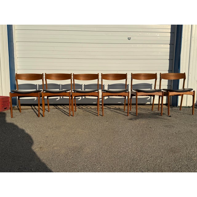 1970s Set of 4 Mid-Century Dining Chairs Danish Modern Erik Buch Teak Dining Chairs For Sale - Image 5 of 12