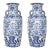 Pair of Large Palace Style Vintage Blue and White Chinese Urns For Sale