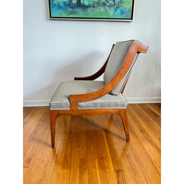 Mid-Century Modern Mid 20th Century Vintage Mid Century Modern Armchair With Fish Scale Upholstery For Sale - Image 3 of 7