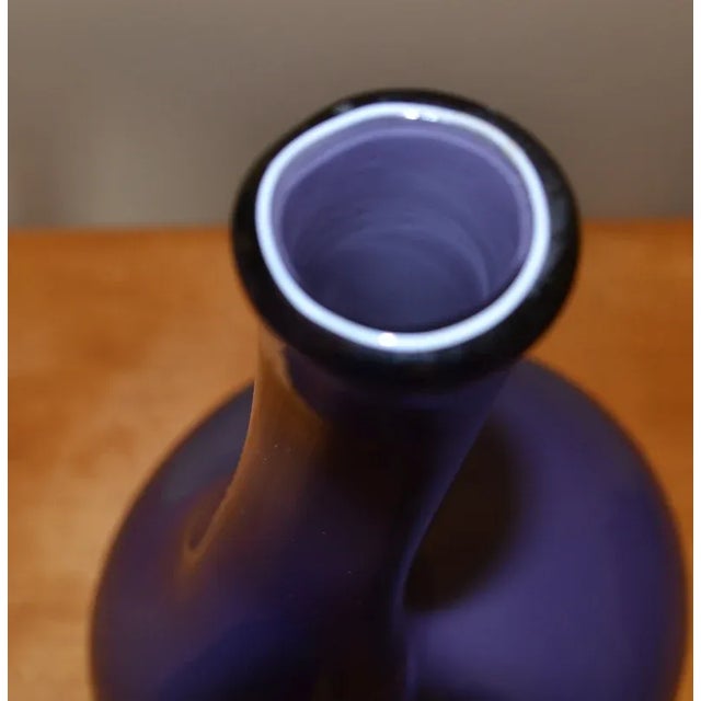 Glass 1950s Duck Decanter Empoli Gio Ponti Cased Glass Purple For Sale - Image 7 of 7