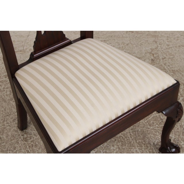 Set of 10 Henkel Harris Clawfoot Mahogany Dining Chairs For Sale - Image 13 of 18