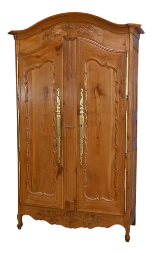Louis XV Style Nantaise Wardrobe in Cherrywood, Early 19th Century