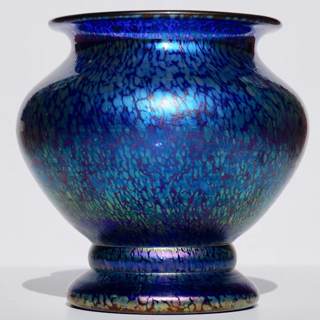 Art Nouveau Loetz Cobalt Papillon Art Nouveau Vase For Sale - Image 3 of 8