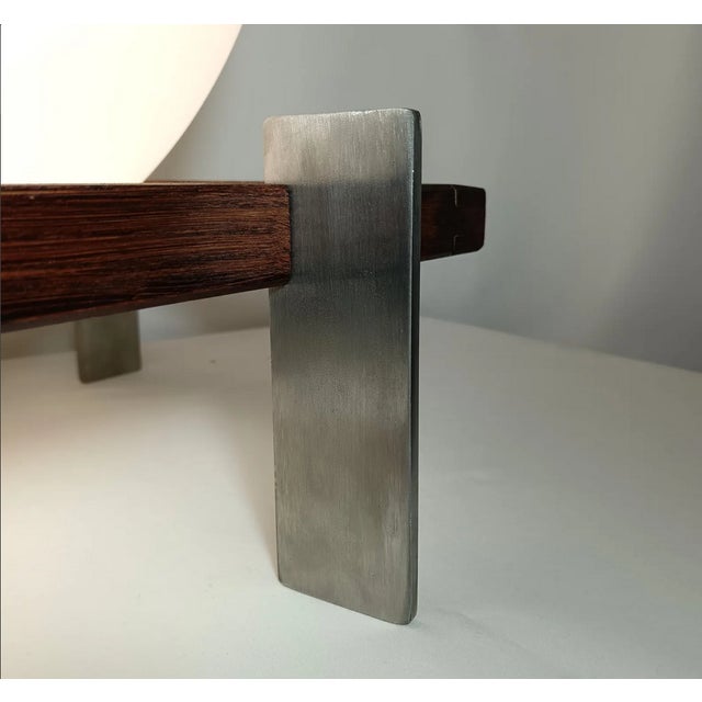 Large Mid-Century Modern Floor Lamp in Murano Opaline Glass, 1990s For Sale - Image 9 of 11