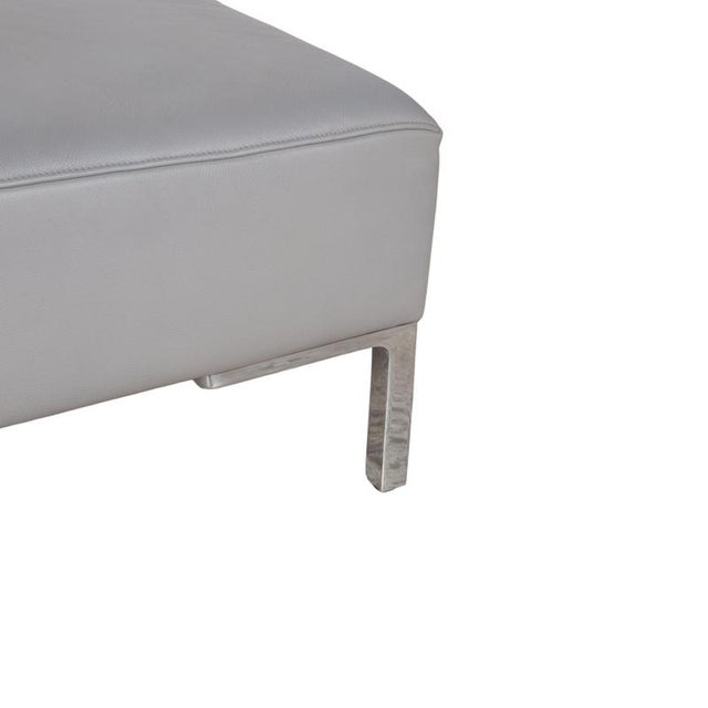 DS-112 3-Seater Sofa and Ottomans in Grey Leather from de Sede, Set of 3 For Sale - Image 14 of 18