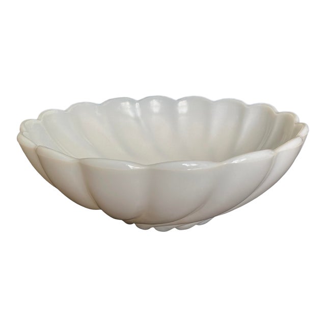 Vintage Hazel Atlas Alpine White Swirl Pattern Milk Glass Bowl Chairish vintage hazel atlas alpine white swirl pattern milk glass bowl