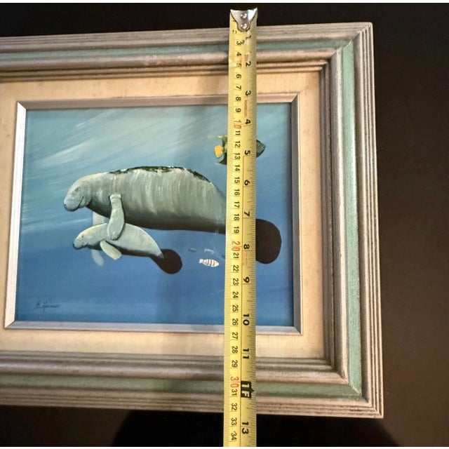 1970s E. Halioig Sealife Original Painting Framed Signed For Sale In Atlanta - Image 6 of 6