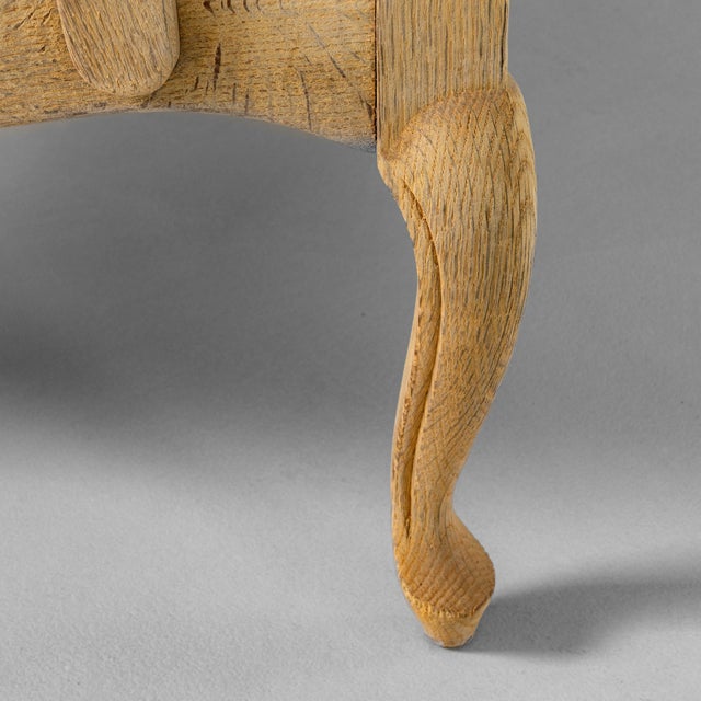 1960s French Louis XV Style Oak Armchairs With Upholstered Cushions - A Pair For Sale - Image 11 of 18