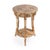 Spritely Home Accent Furniture Holdin 18 in. W Round Wood Side Table with Lower Open Shelf, Light Burl For Sale - Image 4 of 9