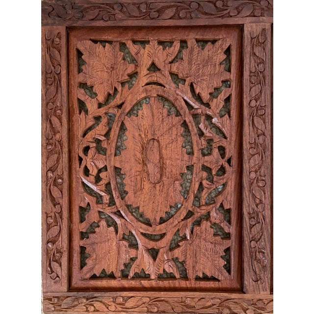 Vintage Hand-Carved Wooden Wall Hanging Plaques/Wall Plaque 24x12” Each For Sale - Image 4 of 4