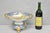Antique Nippon Hand Painted Gold Gilt Porcelain Blue 2 Pc Centerpiece Compote Bowl w/ Cottage & Geese Scene Raised on Paw...